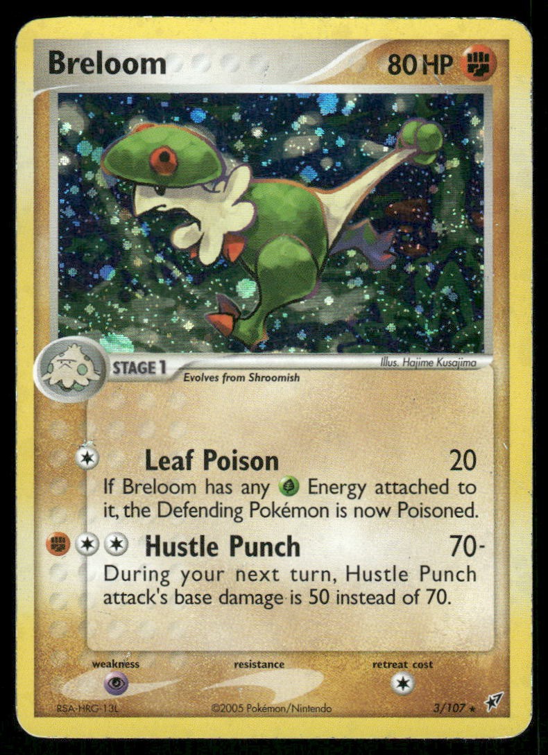 Pokemon Cards Breloom 3/107 Deoxys Holo Rare NM0