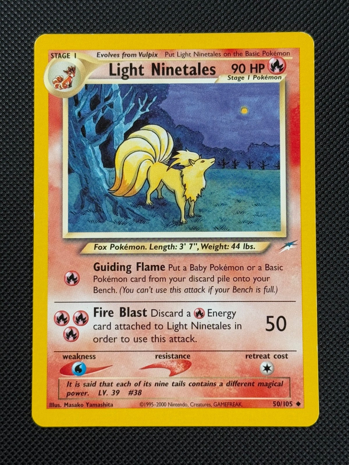 Light Ninetales 50/105 REGULAR Pokémon Card WOTC Neo Destiny Unlimited Uncommon0