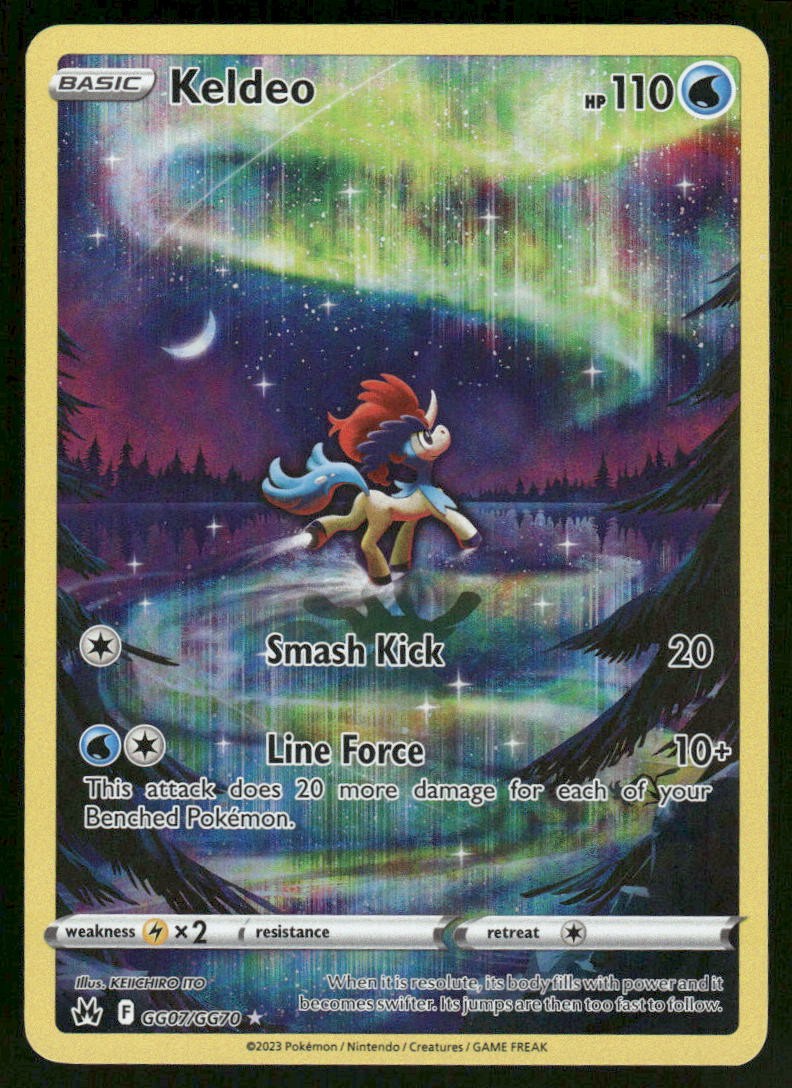 Pokemon Cards Keldeo GG07/GG70 Crown Zenith Galarian Gallery Holo NM0
