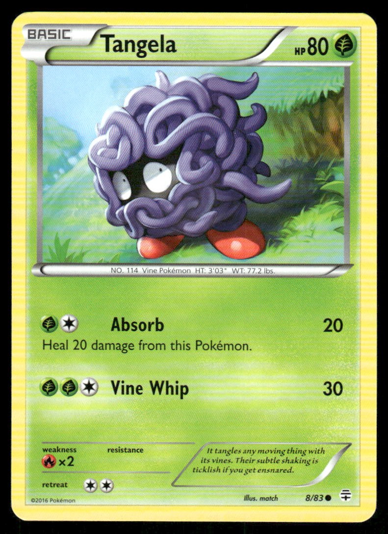 Pokemon Cards Tangela 8/83 Generations Common NM0