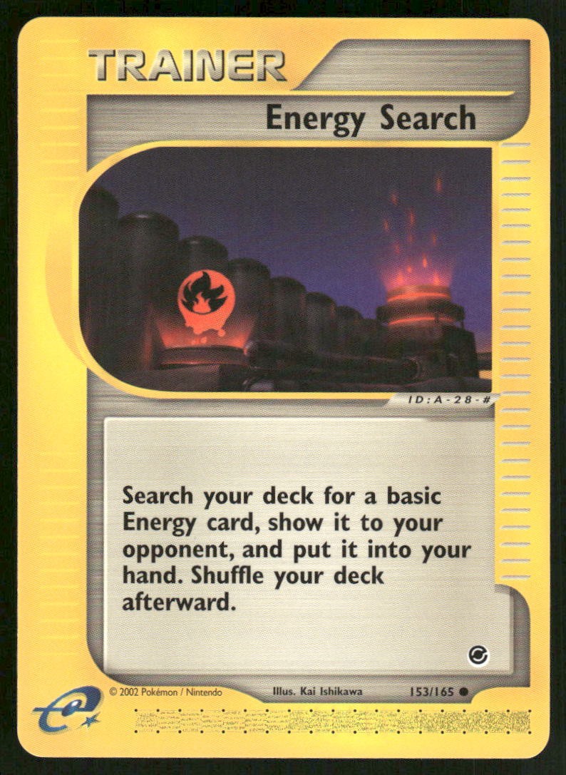 Pokemon Cards Energy Search 153/165 Expedition Base Set Common NM0