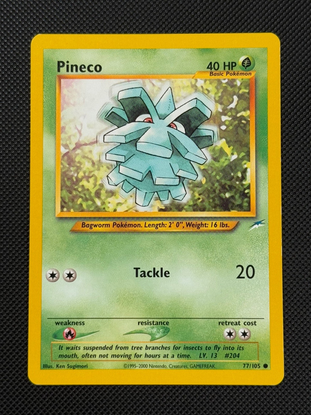 Pineco 77/105 REGULAR Pokémon Card WOTC Neo Destiny Unlimited Common0