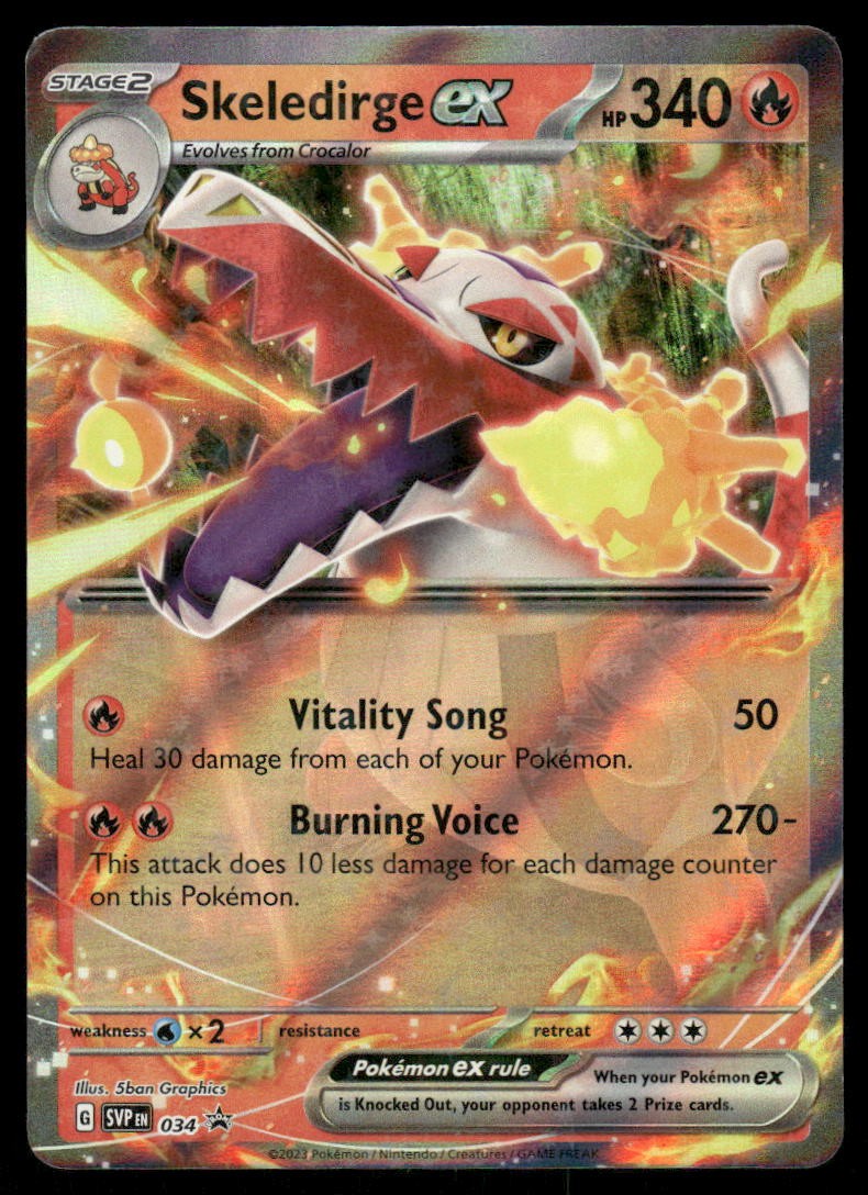 Pokemon Cards Skeledirge ex 034 Scarlet & Violet Promo NM0