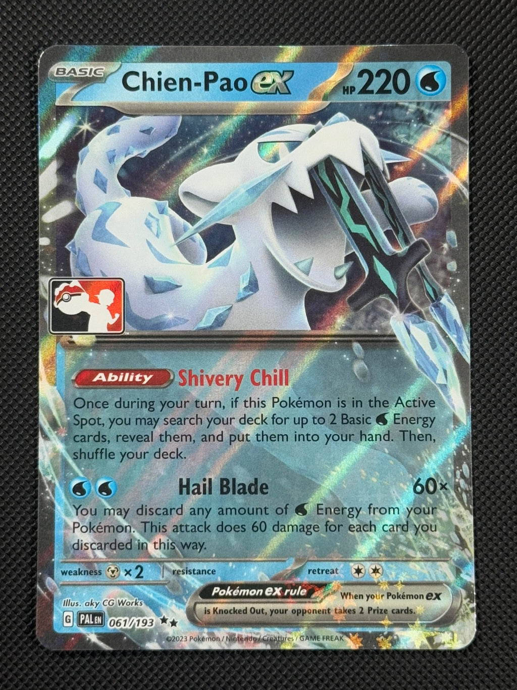 Chien-Pao ex 061/193 PRIZE PACK Pokémon Card Sv02: Paldea Evolved Holo0