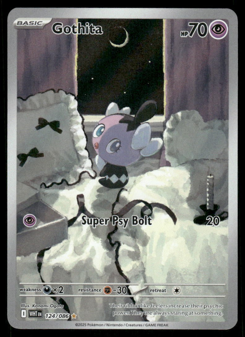 Pokemon Cards Gothita 124/086 White Flare Illustration Rare NM *20