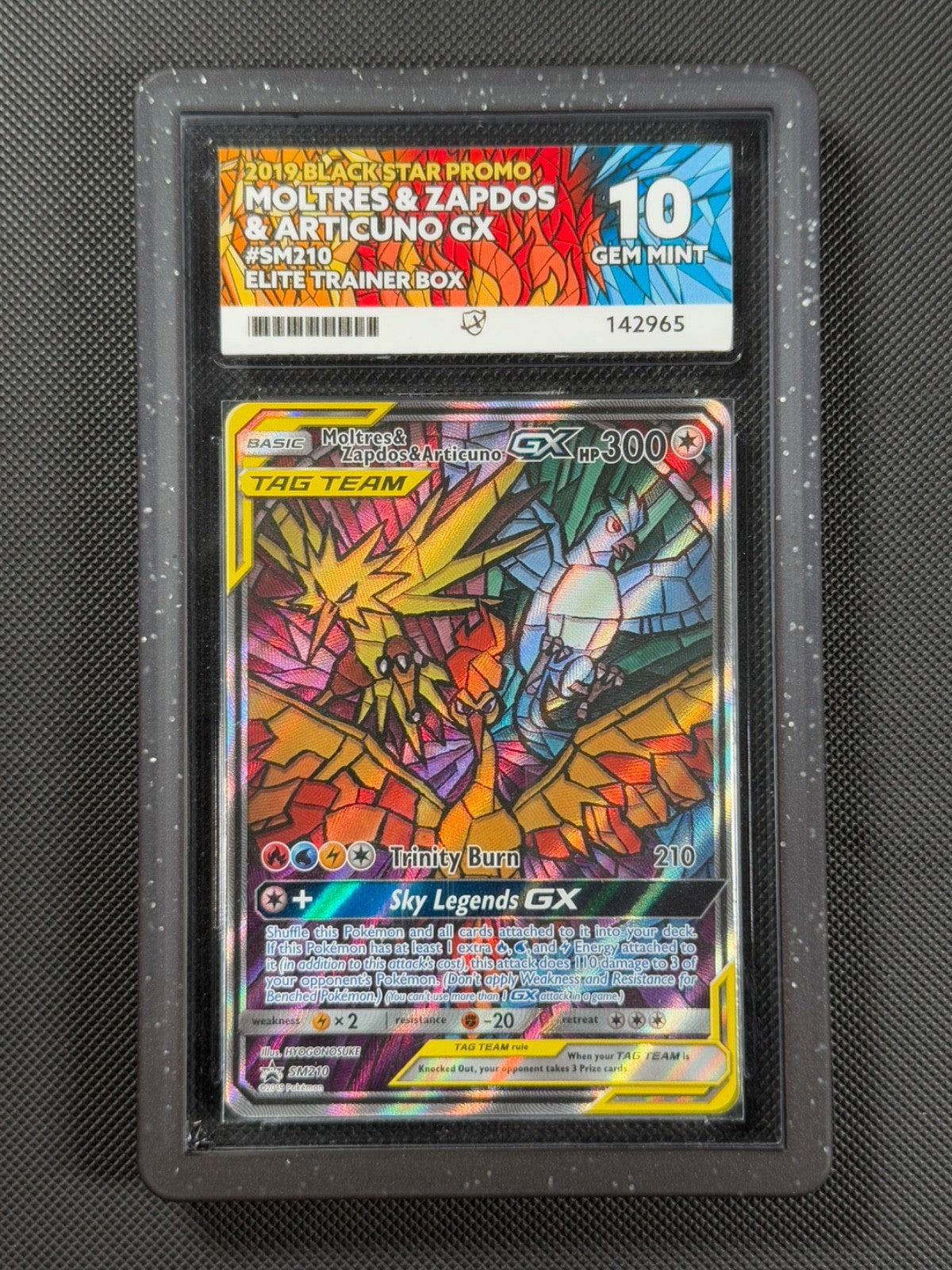 ACE 10 Moltres & Zapdos & Articuno GX SM210 Pokémon Card ETB Promo GEM MINT0