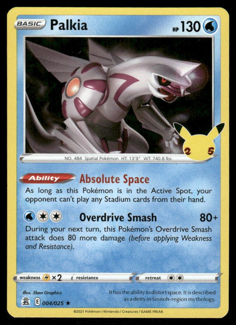 Pokemon Cards Palkia 004/025 Celebrations Rare NM *10
