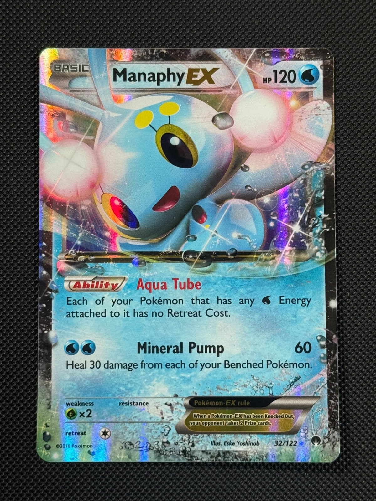 Manaphy EX 32/122 HOLO Pokémon Card XY Breakpoint Holo Rare0