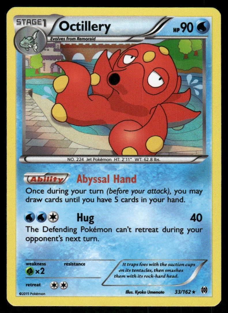 Pokemon Cards Octillery 33/162 BREAKthrough XY Holo Rare NM0