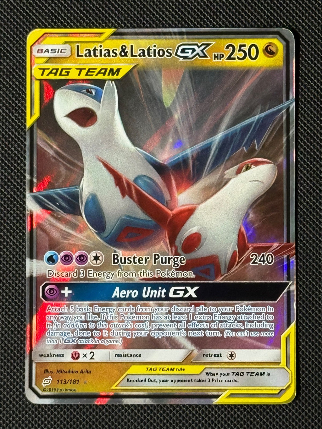 Latias & Latios GX 113/181 Pokémon Card Sun & Moon Team Up Tag Team0