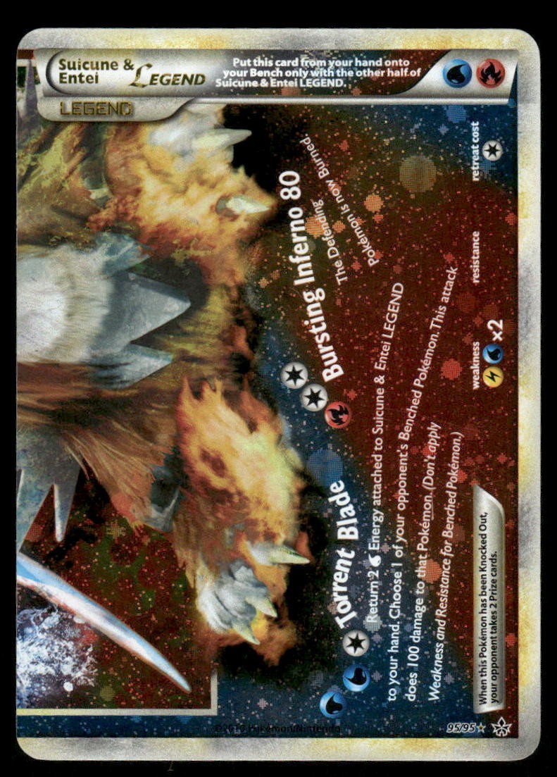Pokemon Cards Suicune & Entei LEGEND 95/95 HGSS Unleashed LEGEND LP0
