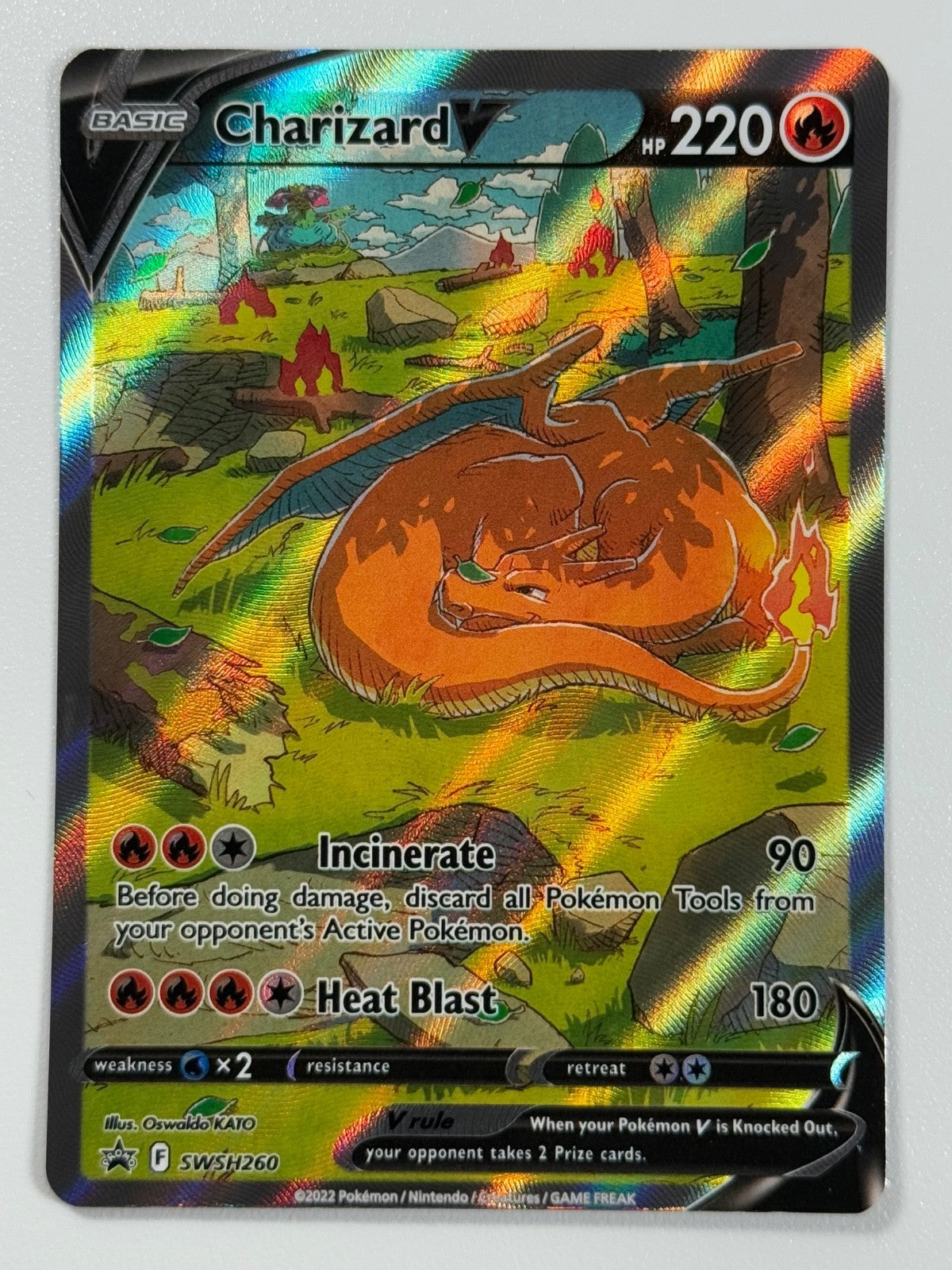 Pokémon Cards Charizard V SWSH260 Sword & Shield Promo Holo Rare0