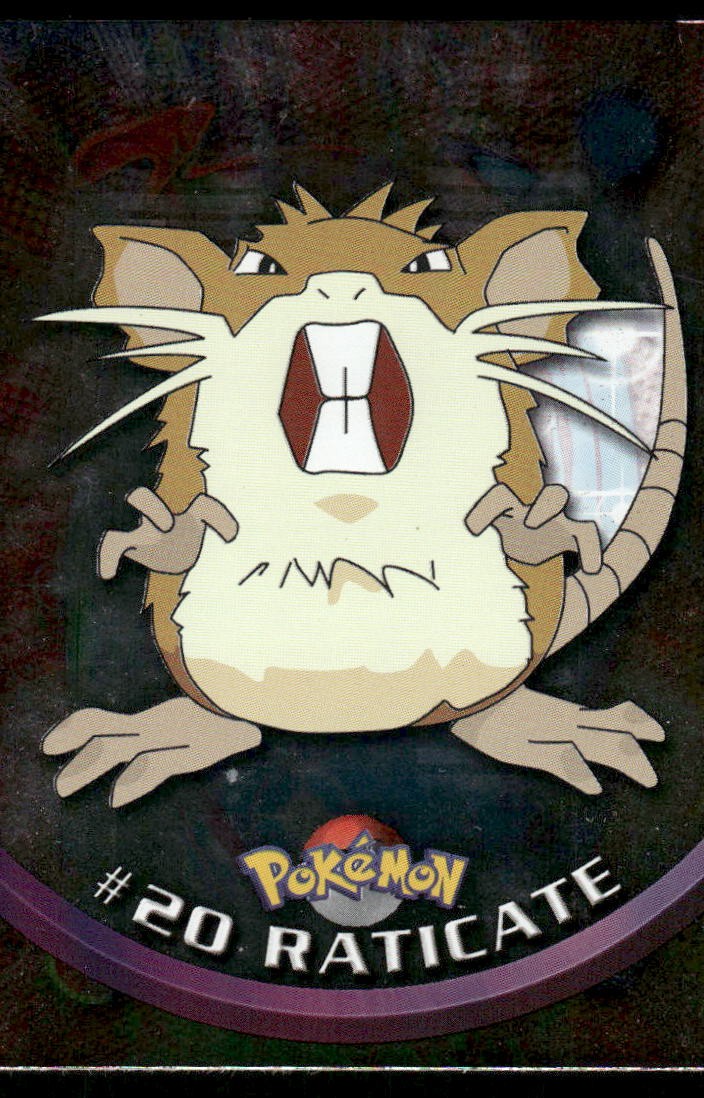 Pokemon Cards Raticate #20 Topps Trading Cards HOLO Series 1 LP0