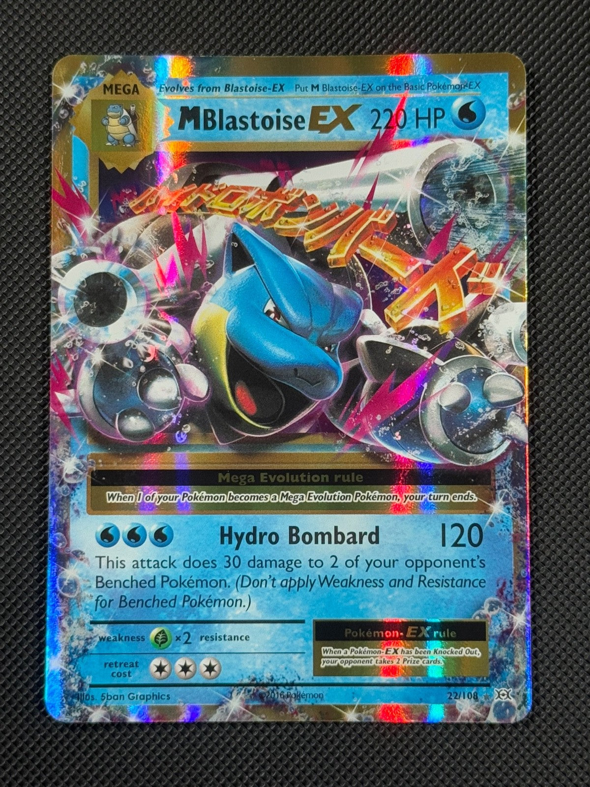 M Blastoise EX 22/108 HOLO Pokémon Card XY Evolutions Holo Rare0