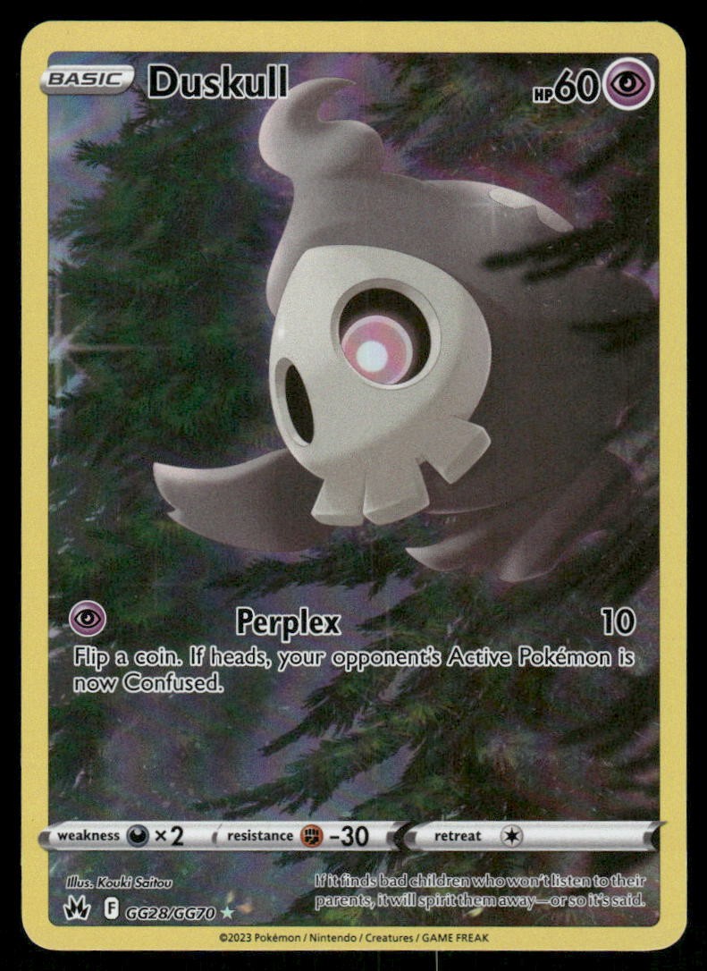 Pokemon Cards Duskull GG28/GG70 Crown Zenith Galarian Gallery Holo NM *30