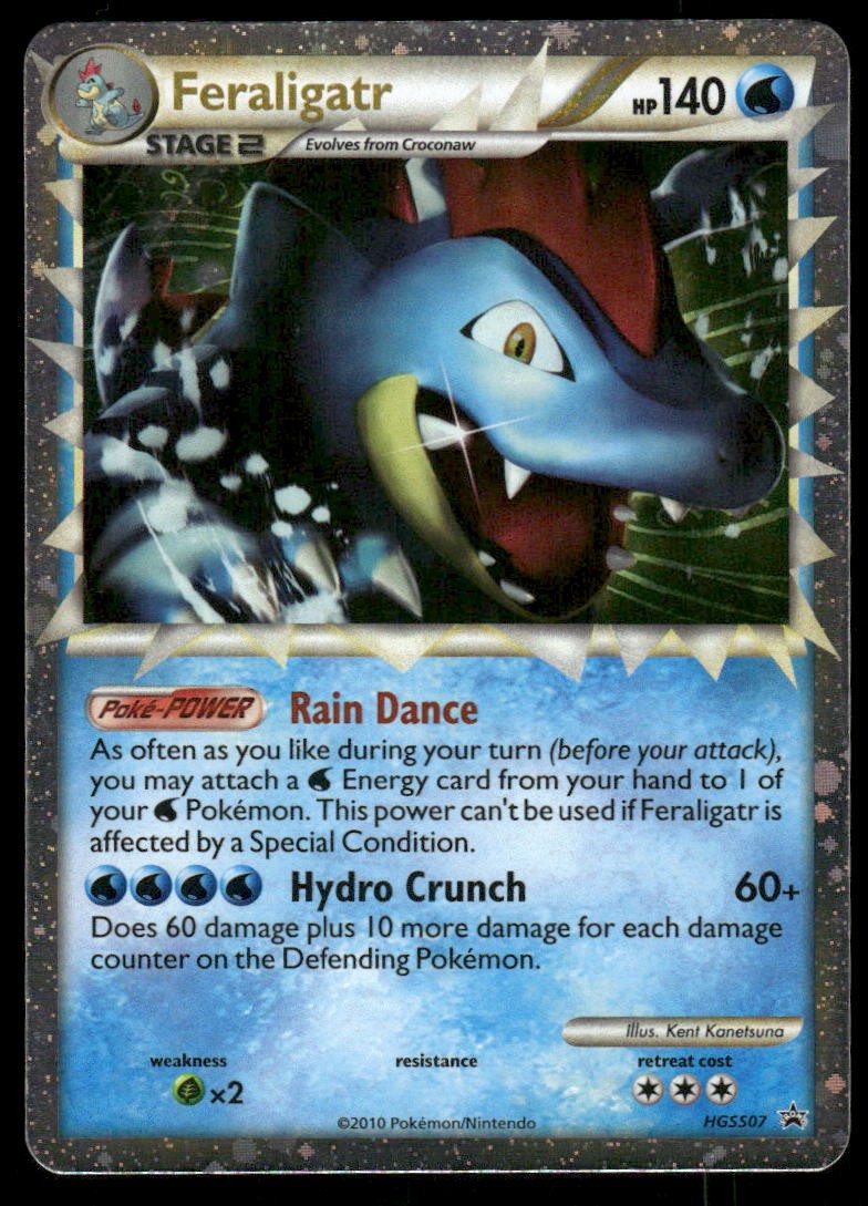 Pokemon Cards Feraligatr HGSS07 HGSS Black Star Promos Promo NM0