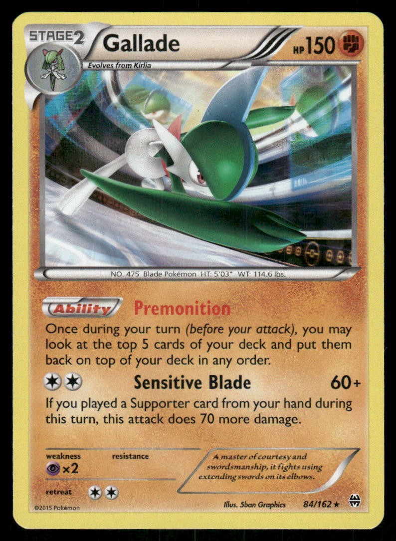 Pokemon Cards Gallade 84/162 BREAKthrough XY Holo Rare NM * 20