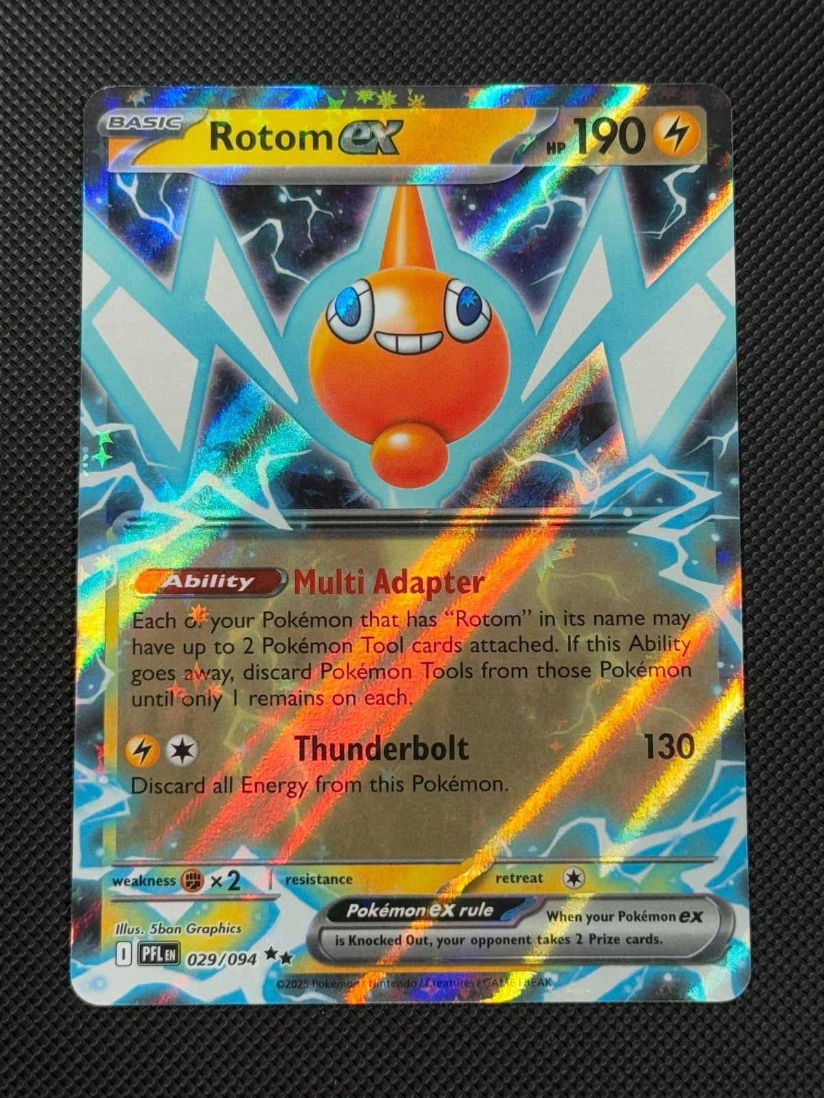 Rotom ex 029/094 Pokémon Card Mega Phantasmal Flames Holo Rare *20