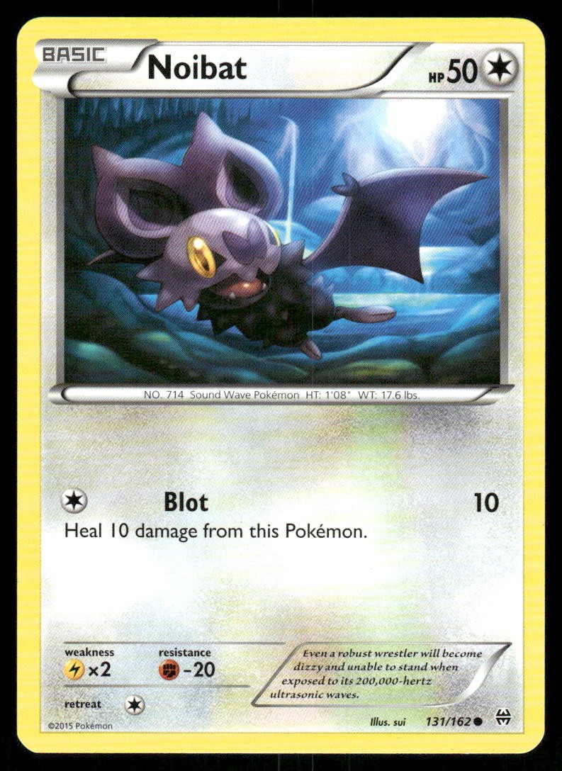 Pokemon Cards Noibat 131/162 BREAKthrough XY Common NM0