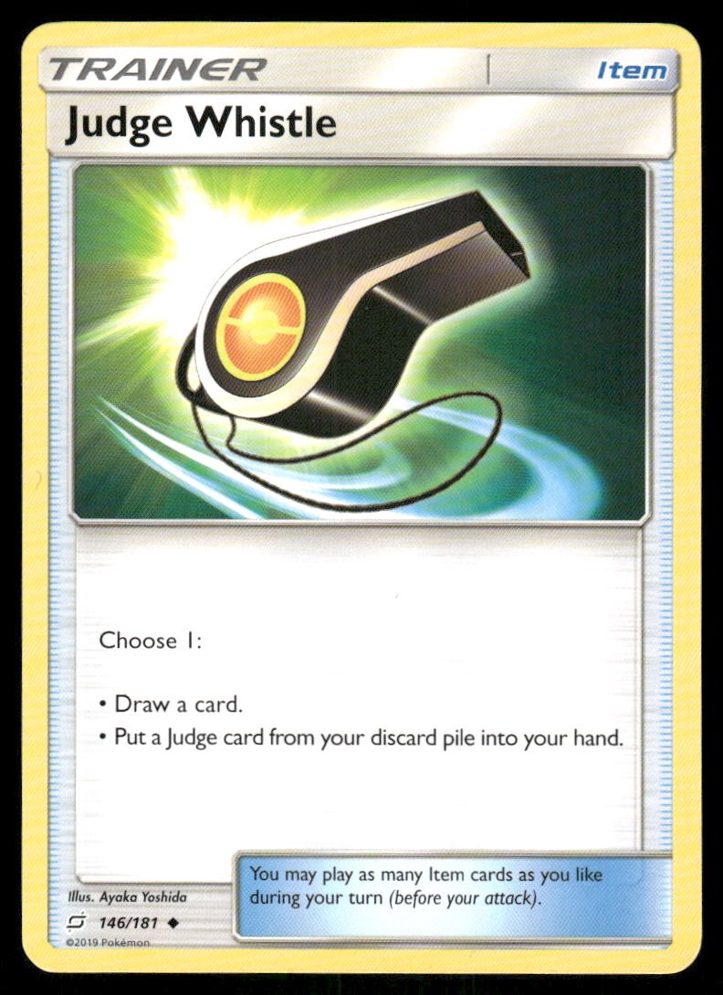 Pokemon Cards Judge Whistle 146/181 Team Up Sun & Moon Uncommon NM0