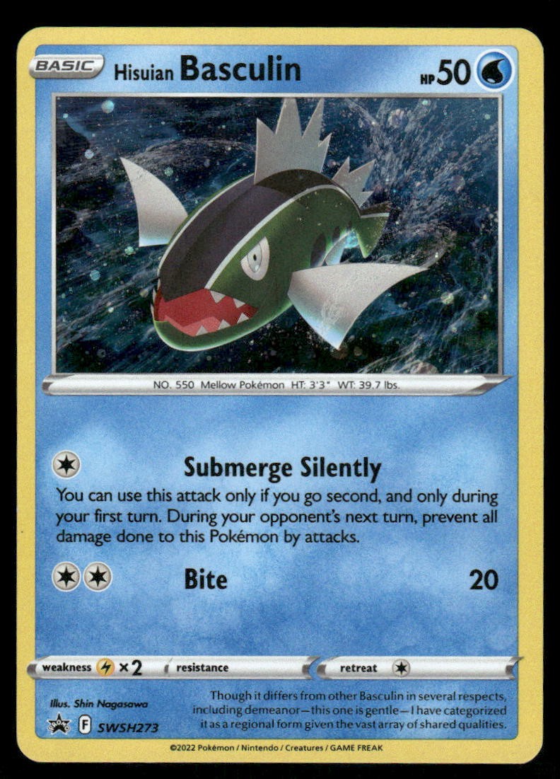 Pokemon Cards Hisuian Basculin SWSH273 SWSH Black Star Promo LP0
