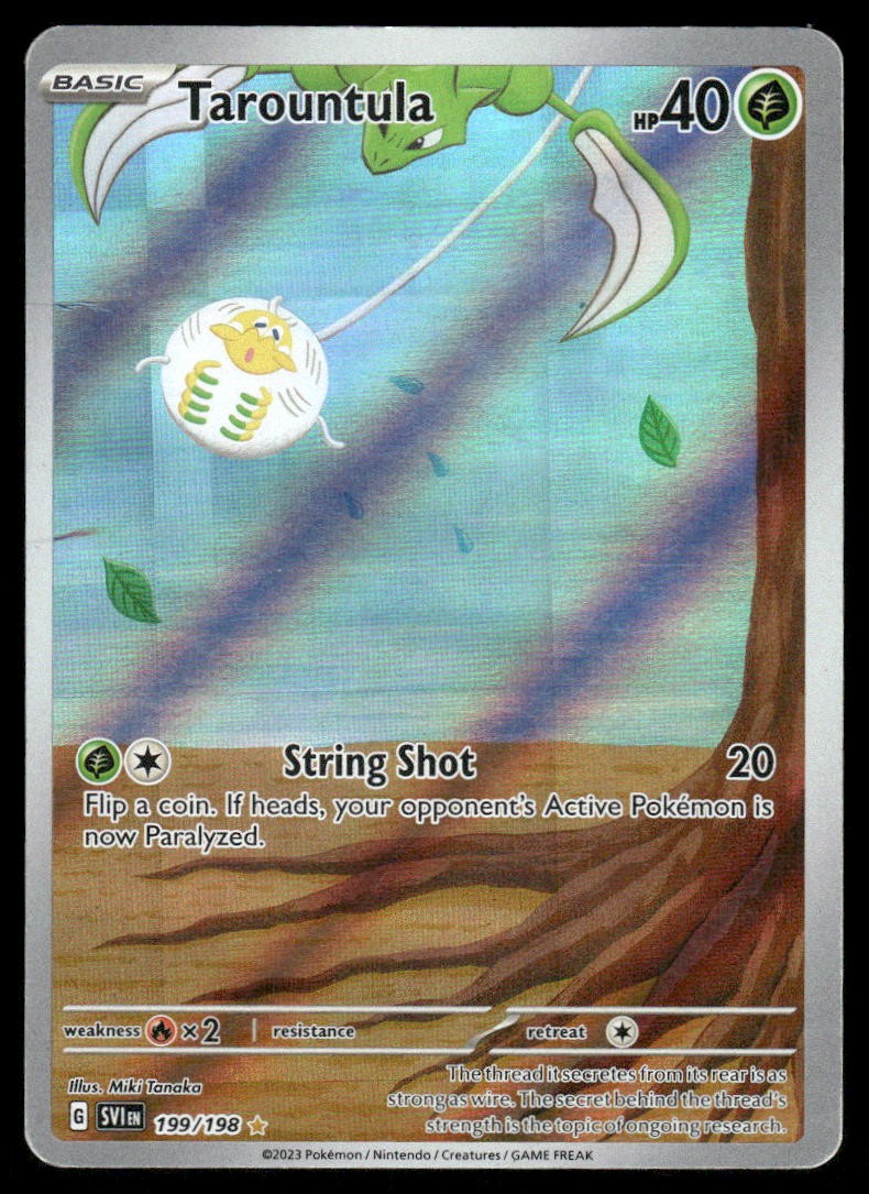 Pokemon Cards Tarountula 199/198 Scarlet & Violet Illustration Rare NM0