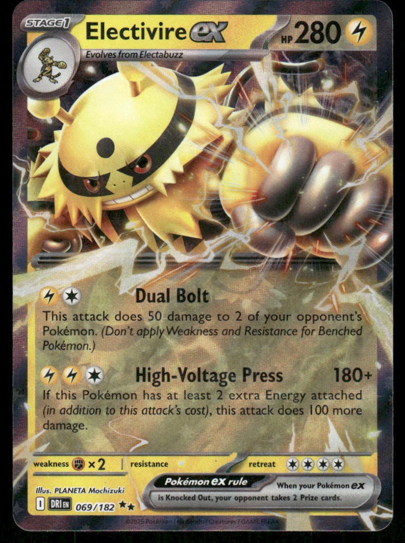 Pokemon Cards Electivire ex 069/182 Destined Rivals Double Rare NM *20