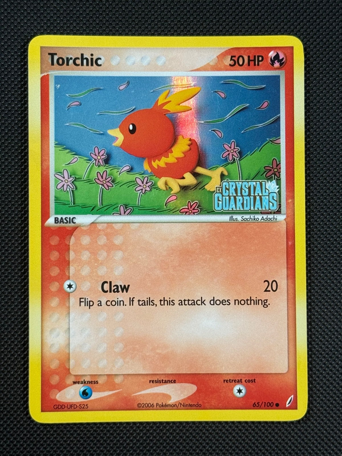 Torchic 65/100 STAMPED Pokémon Card EX Crystal Guardians Reverse Holo Common0
