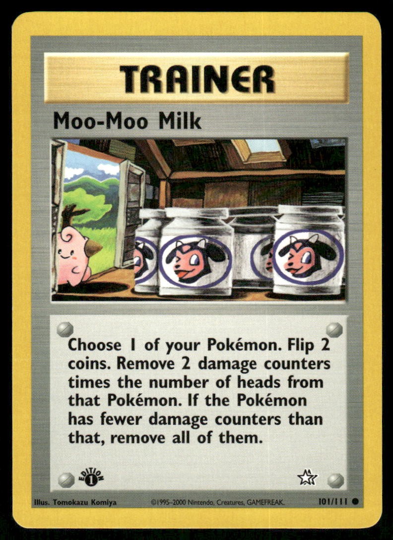 Pokemon Cards Moo-Moo Milk 101/111 1ST EDITION Neo Genesis WOTC Common NM0