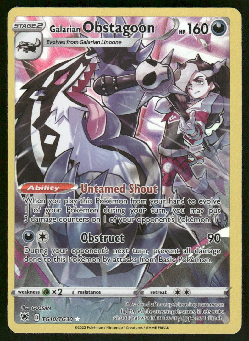 Pokemon Cards Galarian Obstagoon TG10/TG30 Astral Radiance Trainer Gallery NM0
