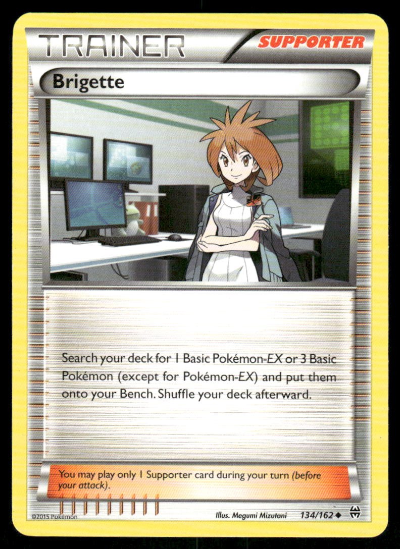 Pokemon Cards Brigette 134/162 BREAKthrough XY Uncommon NM0