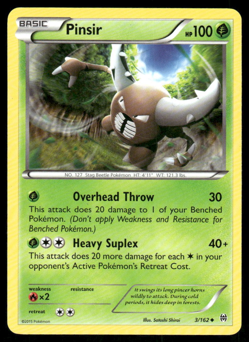 Pokemon Cards Pinsir 3/162 BREAKthrough XY Uncommon NM0