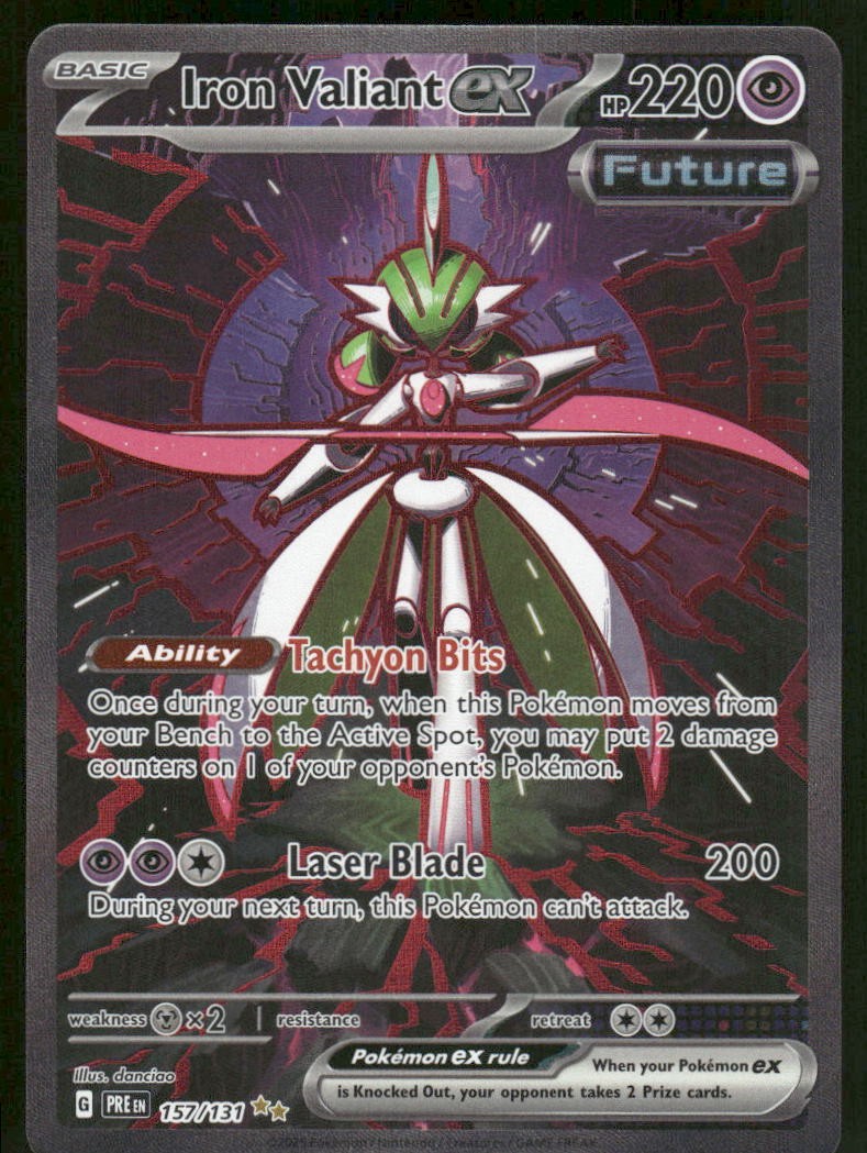 Pokemon Cards Iron Valiant ex 157/131 Prismatic Evolutions NM0