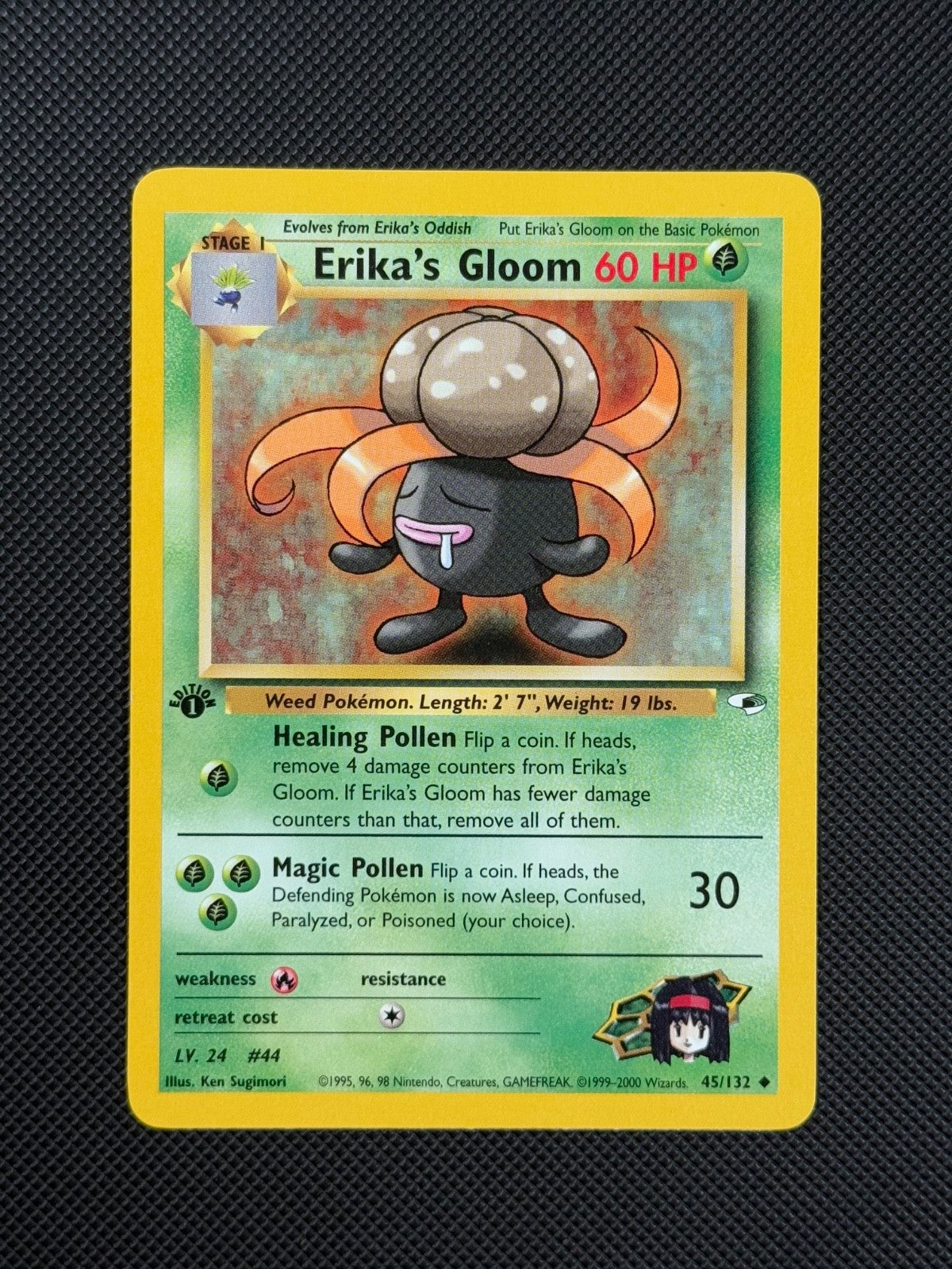 Pokémon Cards Erika's Gloom 45/132 1ST EDITION Gym Heroes WOTC Uncommon1
