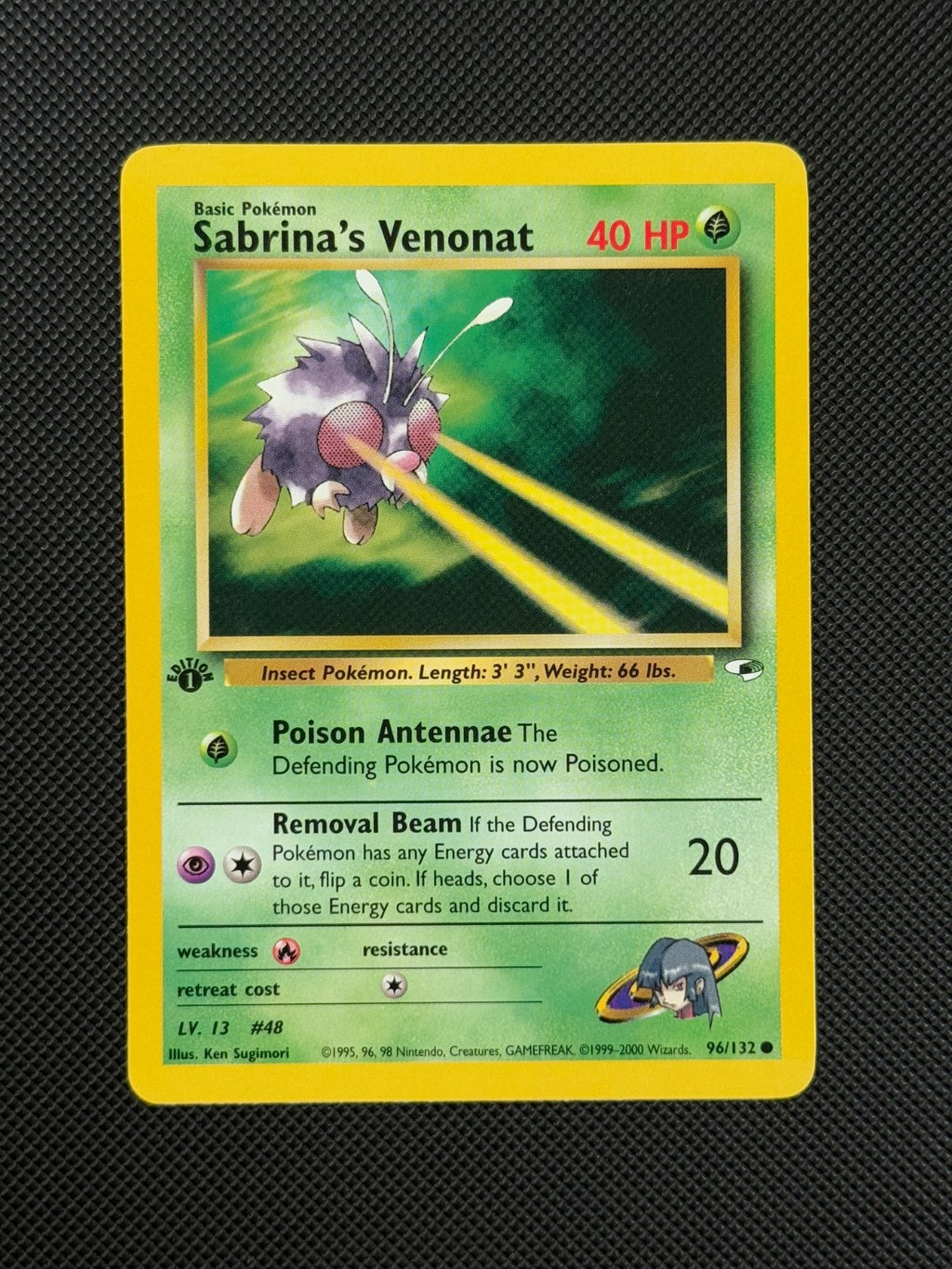 Pokémon Cards Sabrina's Venonat 96/132 1ST EDITION Gym Heroes WOTC Common1