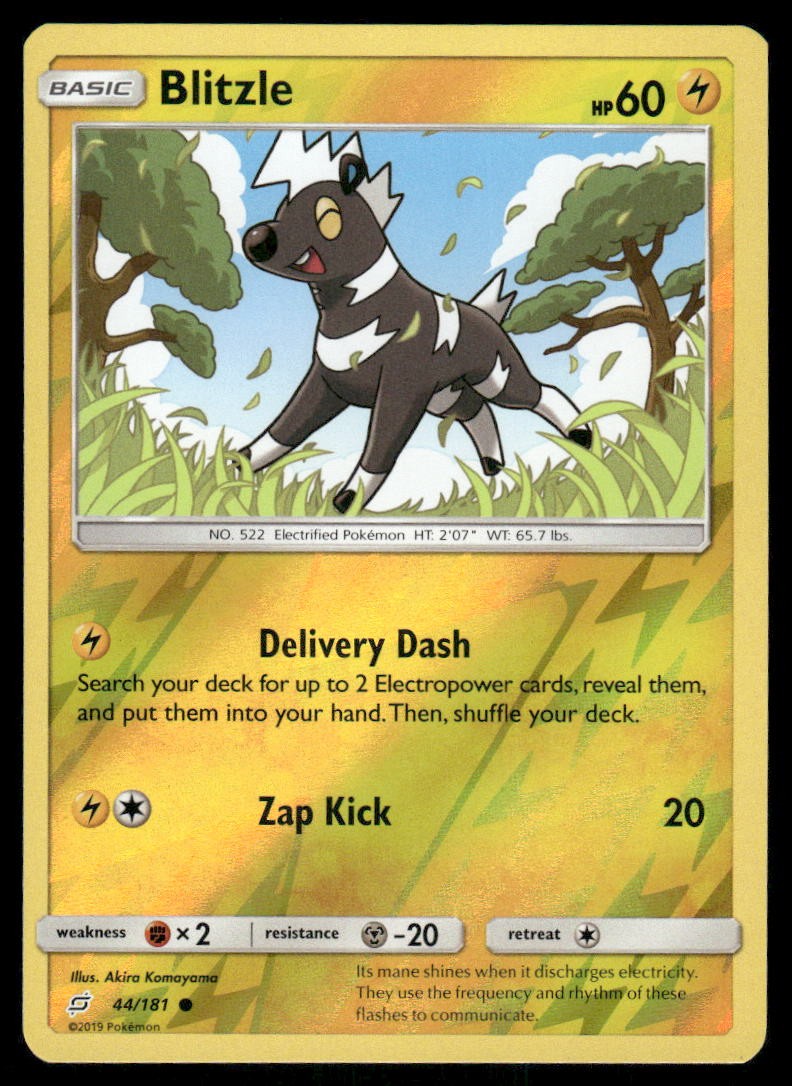 Pokemon Cards Blitzle 44/181 Reverse Holo Team Up Sun & Moon NM0