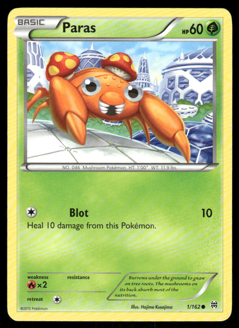 Pokemon Cards Paras 1/162 BREAKthrough XY Common NM0