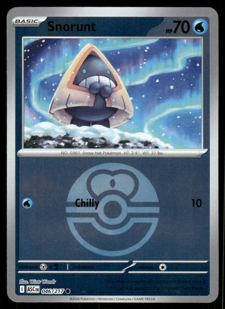 Pokemon Cards Snorunt 046/217 ME: Ascended Heroes Common NM0