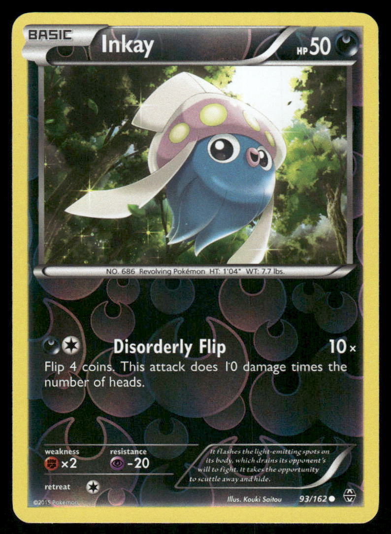 Pokemon Cards Inkay 93/162 Reverse Holo BREAKthrough XY NM0