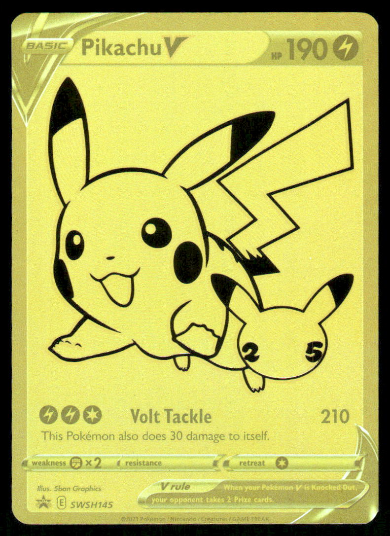 Pokemon Cards Pikachu V SWSH145 Sword & Shield Promo Holo Promo NM0