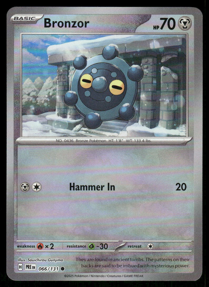 Pokemon Cards Bronzor 066/131 Prismatic Evolutions Common NM0