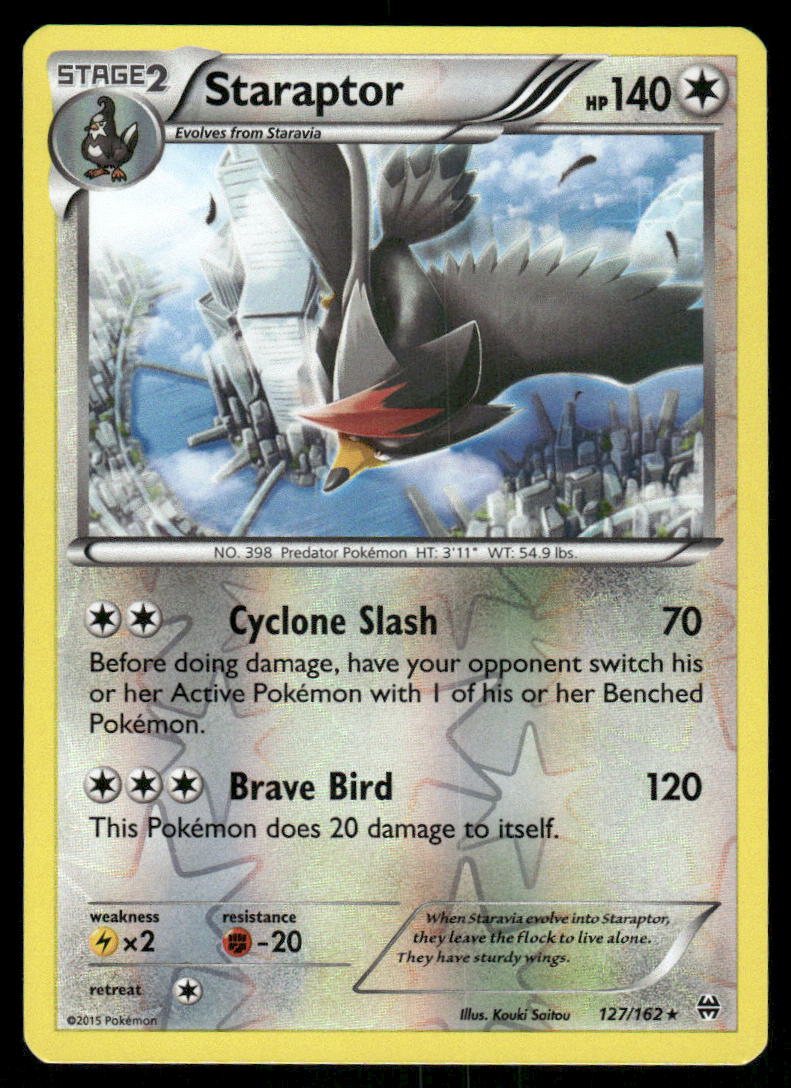 Pokemon Cards Staraptor 127/162 Reverse Holo BREAKthrough XY NM0