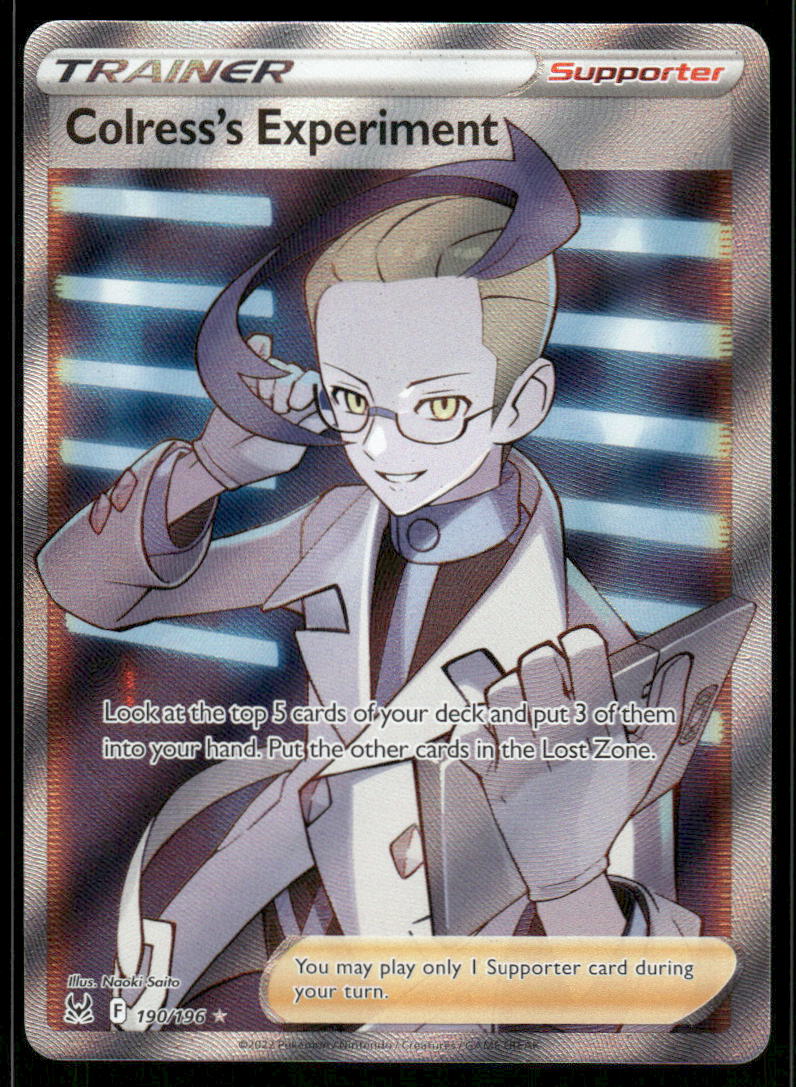 Pokemon Cards Colress's Experiment 190/196 Lost Origin Rare Ultra NM0