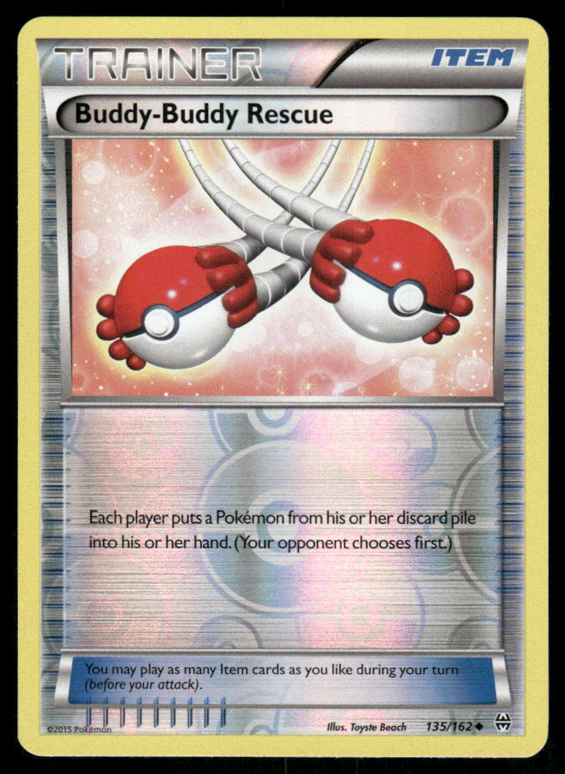 Pokemon Card BuddyBuddy Rescue 135/162 Reverse Holo BREAKthrough XY NM0