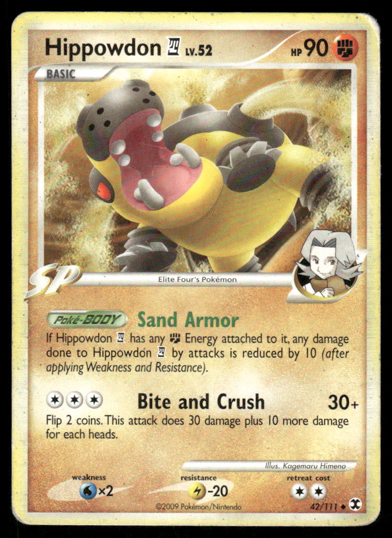 Pokemon Cards Hippowdon E4 42/111 Rising Rivals Uncommon HP0