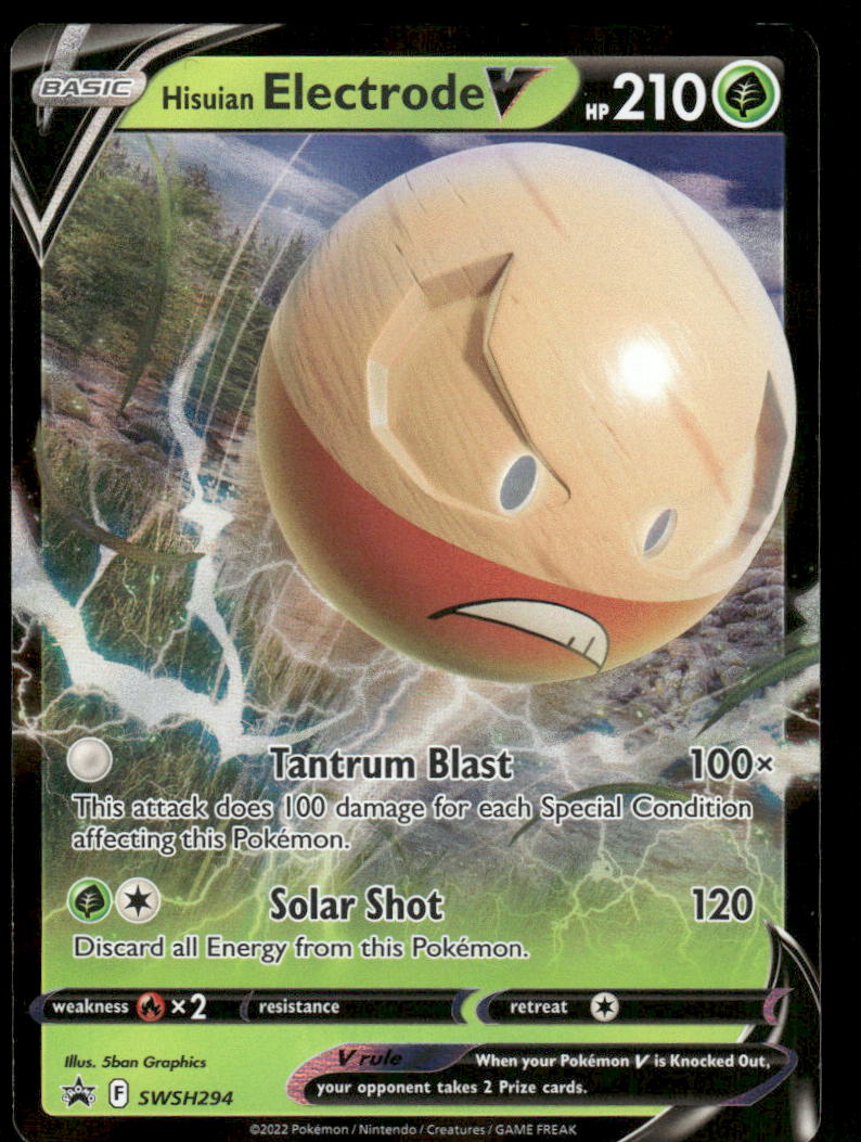 Pokemon Cards Hisuian Electrode V SWSH294 SWSH Black Star Promo NM *20