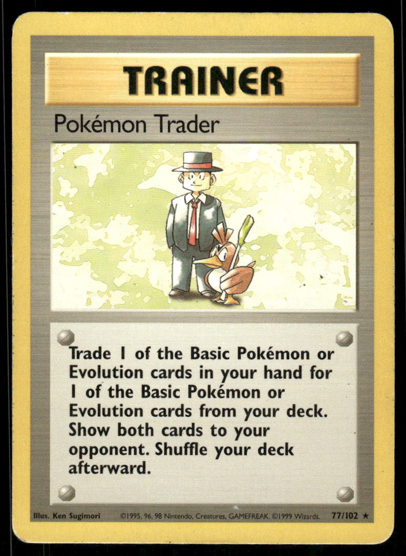 Pokemon Cards Pokemon Trader 77/102 Base Set Rare MP *20