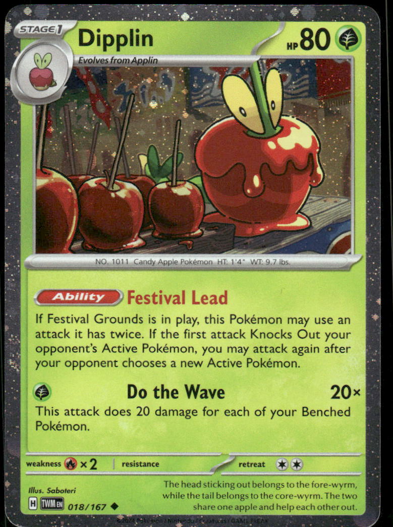 Pokemon Cards Dipplin 018/167 Twilight Masquerade COSMOS HOLO NM0