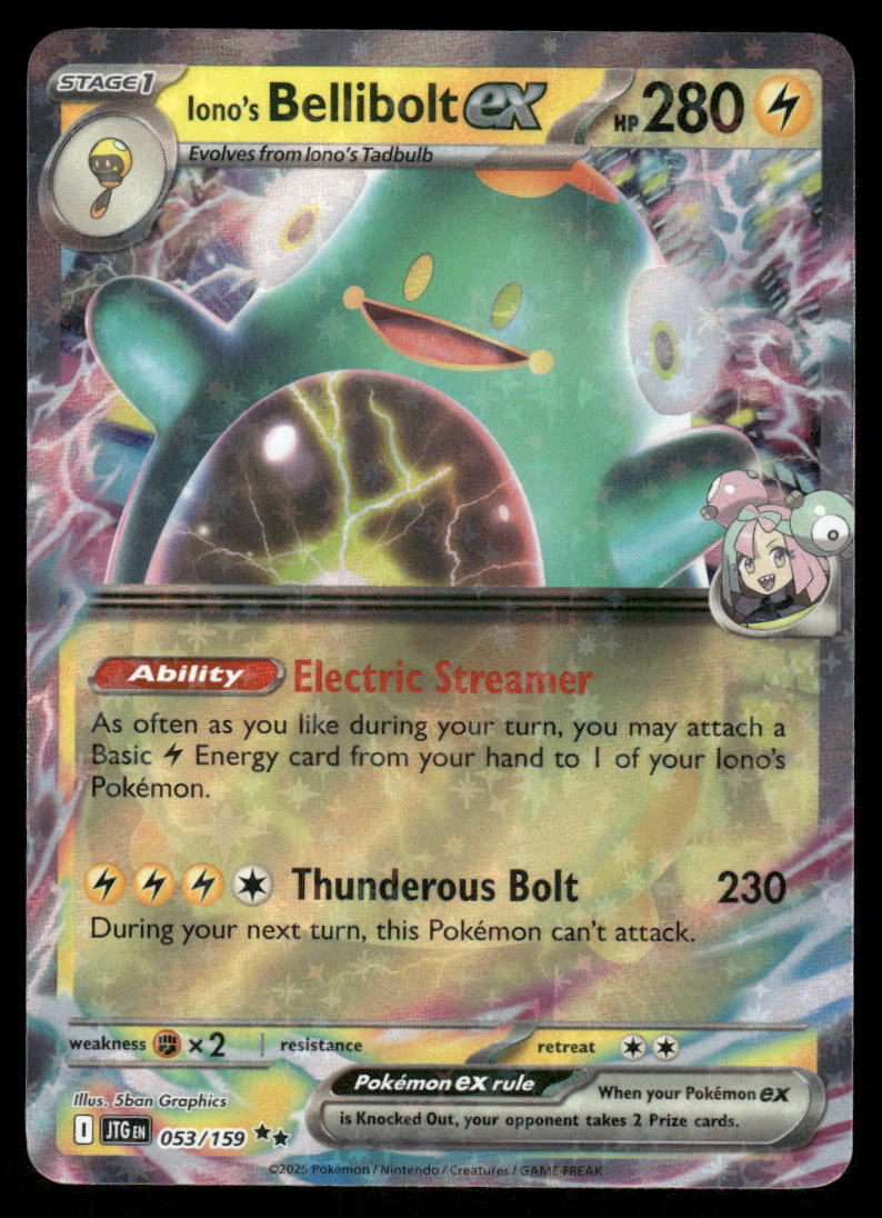 Pokemon Cards Iono's Bellibolt ex 053/159 Journey Together Double Rare NM *30