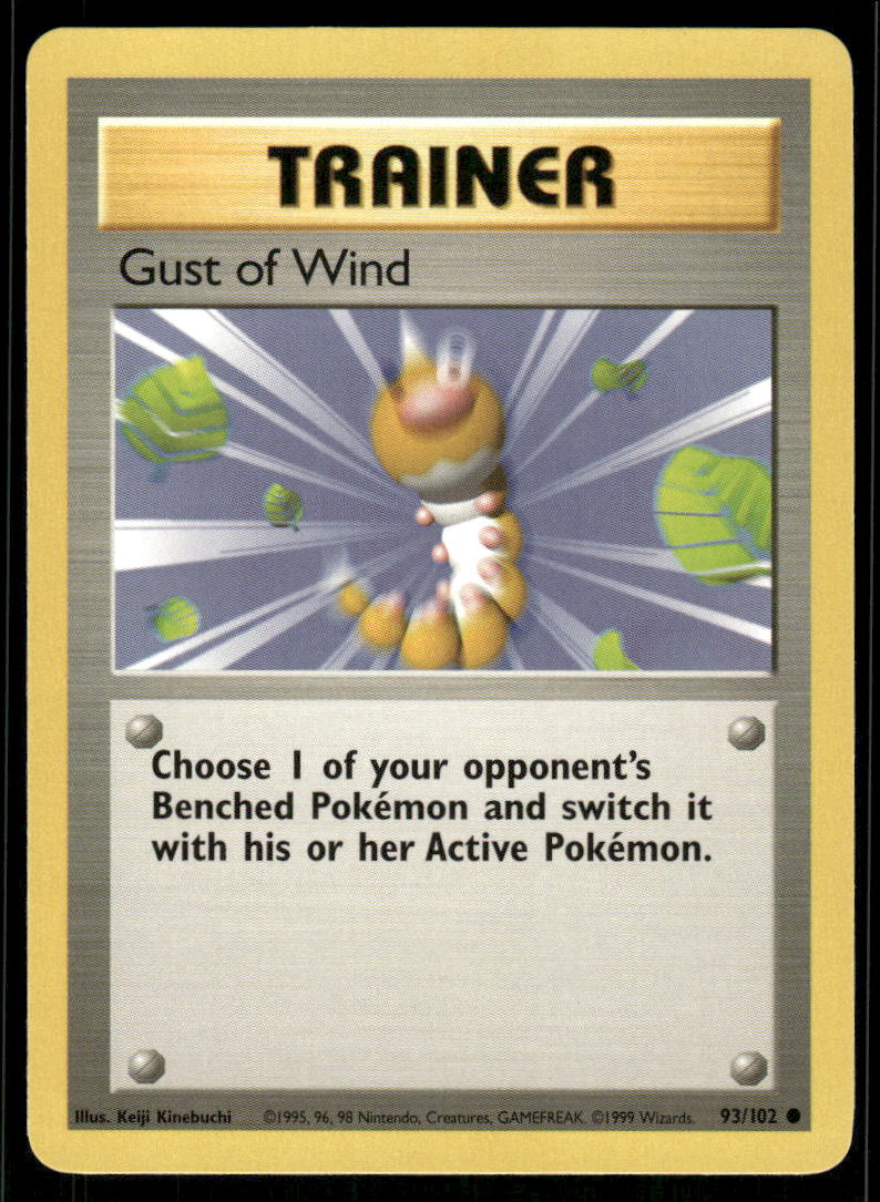 Pokemon Cards Gust of Wind 93/102 Base Set Common NM *20